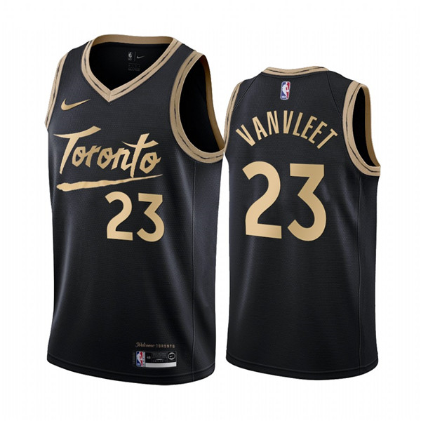 Men's Toronto Raptors #23 Fred VanVleet Black NBA City Edition New Uniform 2020-21 Stitched Jersey